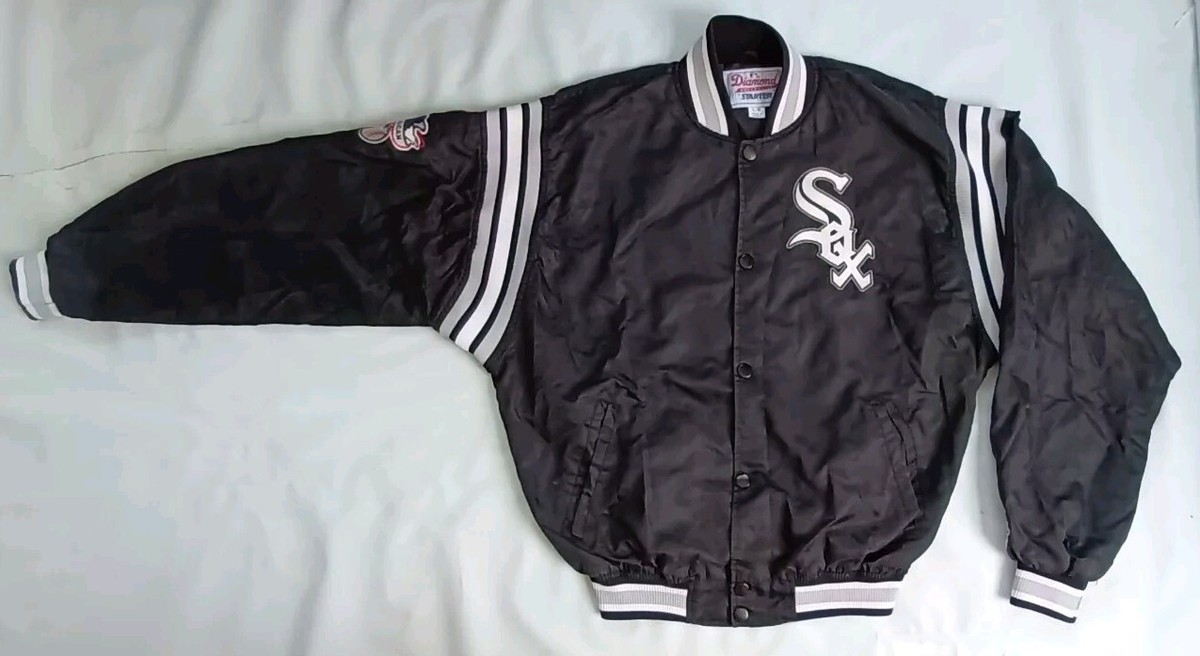VTG STARTER DIAMOND COLLECTION CHICAGO WHITE SOX BOMBER SATIN