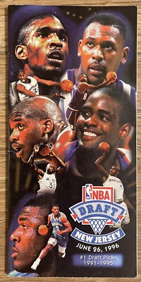 1996 NBA DRAFT PROGRAM-KOBE BRYANT-ALLEN IVERSON-STEVE NASH-RAY