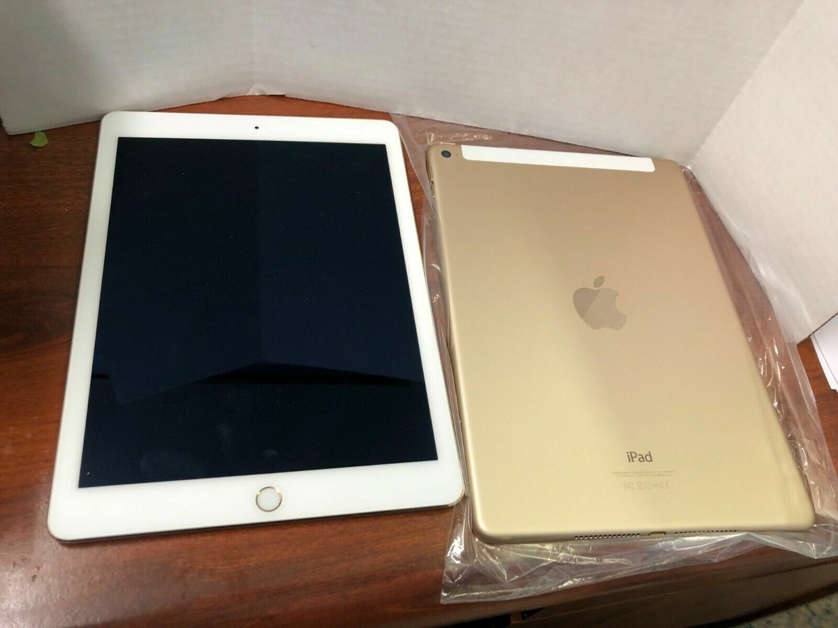 Apple IPAD Air 2 128 GB Gold Wifi + Cellular Model B-Grade FULLY