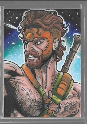 2021 UD Marvel Premier Sketch Card Hercules - Jonathan Levesque 1