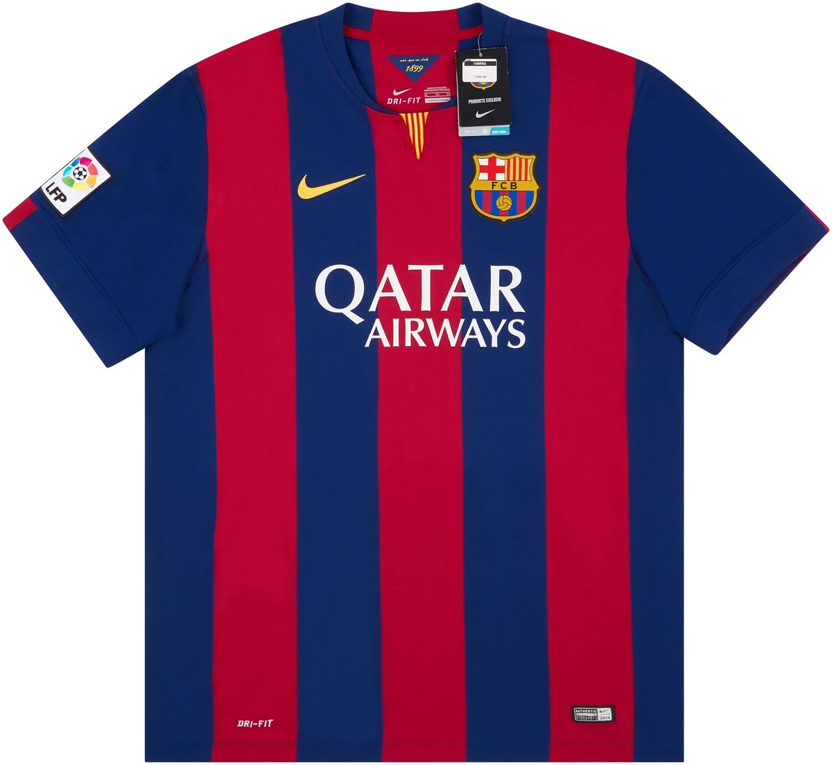 2014/15 Barcelona Home Jersey #4 FABREGAS XL Nike LaLiga Treble