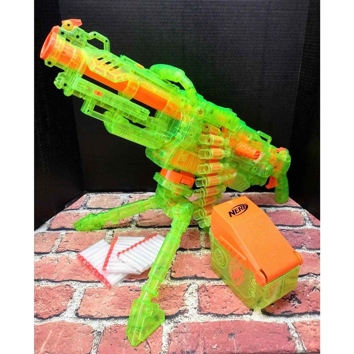 Nerf Vulcan EBF-25 Sonic Green! Complete! V25-1G. 30 New Glow