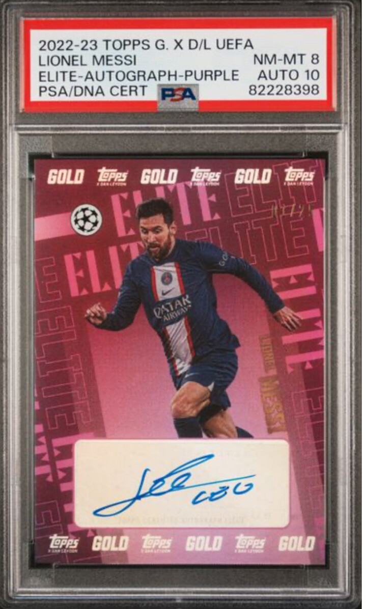 TOPPS GOLD 2022/23 AUTO LIONEL MESSI PSG 01/25 1/1 PSA 8MT | eBay