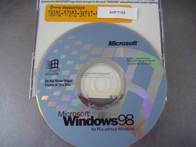 MICROSOFT WINDOWS 98 FULL RETAIL ENGLISH VERSION MS WIN 98 =NEW