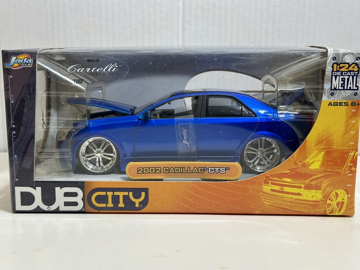 JADA DUB CITY 2002 CADILLAC CTS BLUE 1:24 DIECAST MODEL CAR #91 | eBay