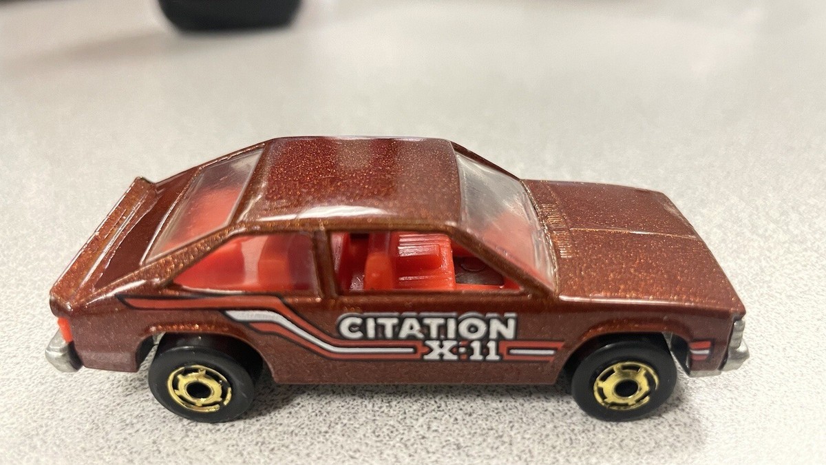NICE-Vintage Hot Wheels 1980 Chevy Citation X-11 Malaysia Brown