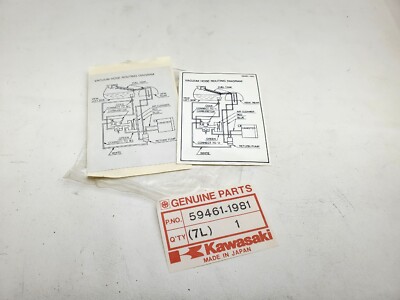 Kawasaki NOS NEW 59461-1981 Vacuum Hose Routing Label EX EX250