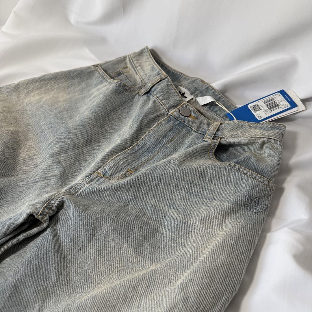 Adidas Women S Denim Zip Pant Pants 27 Jx9210 Limited Edition Rare