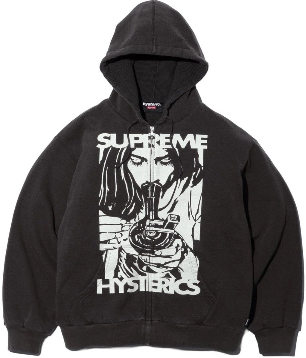 Supreme Hysteric Glamour Thermal Lined Zip Up Hooded Sweatshirt F