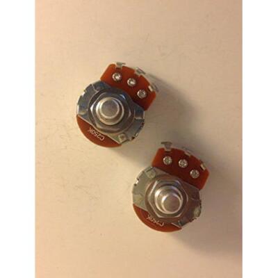 2x Alpha 250K Reverse Audio Potentiometer Solid Shaft US Spec