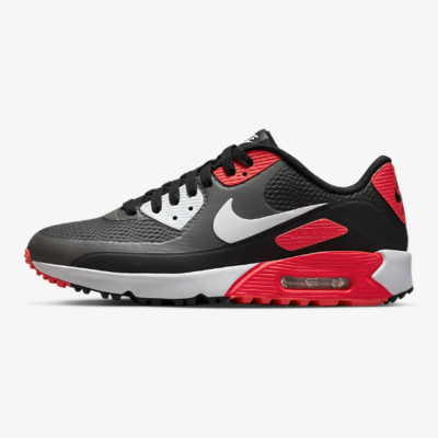 Nike Air Max 90 Golf Shoes 'Iron Grey/Infra Red 23' (CU9978-010