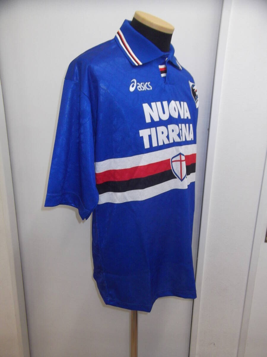 NWT SAMPDORIA 1995 MAGLIA L Home S/S WHITE SHIRT JERSEY ASICS