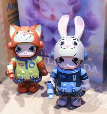 MEGA SPACE MOLLY 100% DISNEY ZOOTOPIA CRAZY ANIMALS FIGURE 2PCS