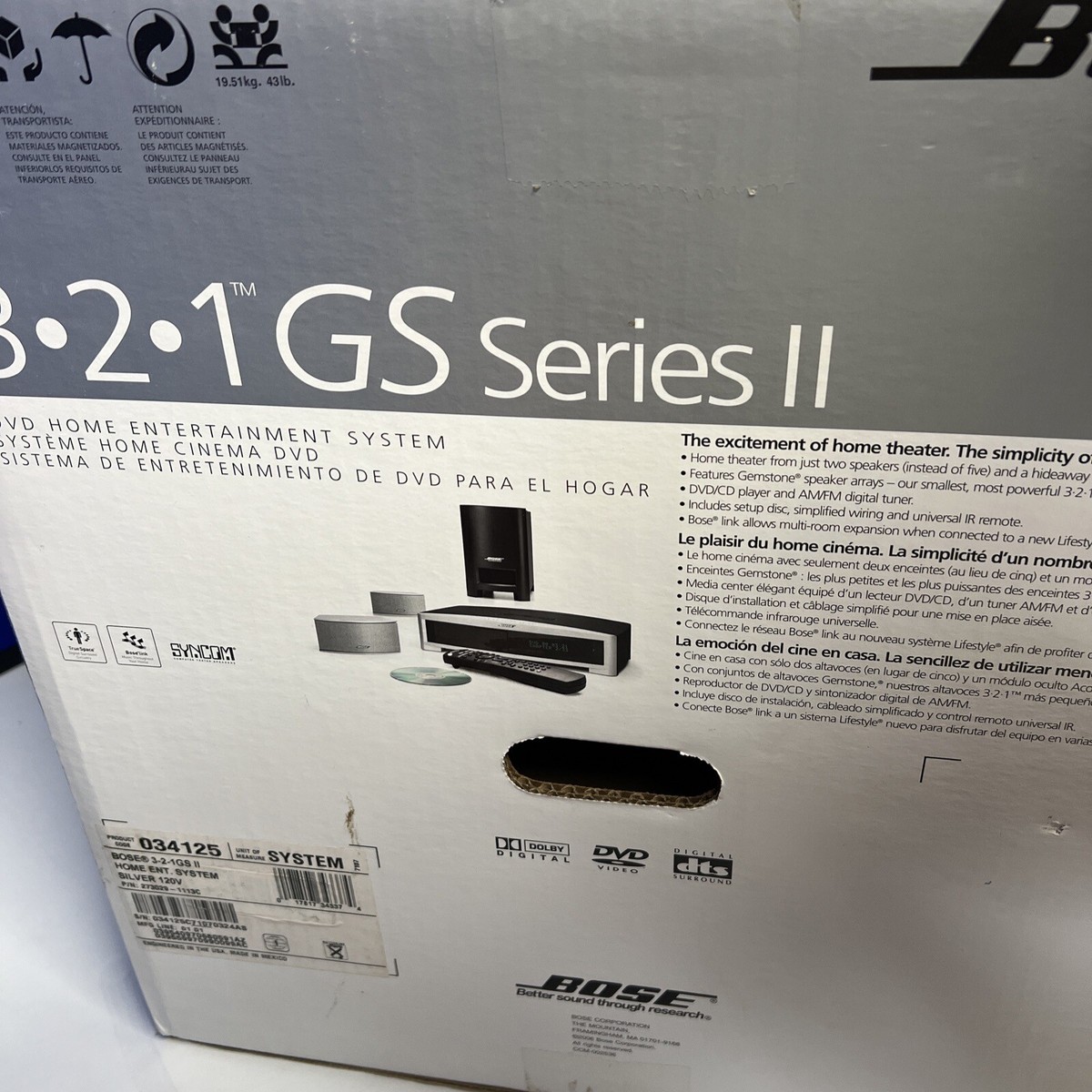 Bose 3-2-1 Series II DVD Home Entertainment System 321 SERIES II 5