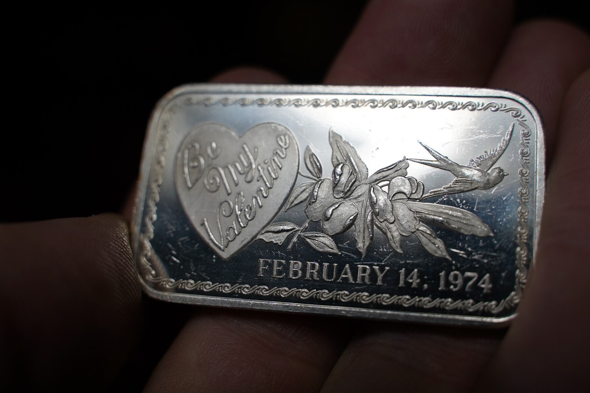 1974 Be My Valentine | 1 troy ounce .999 fine Silver bar C546 | eBay