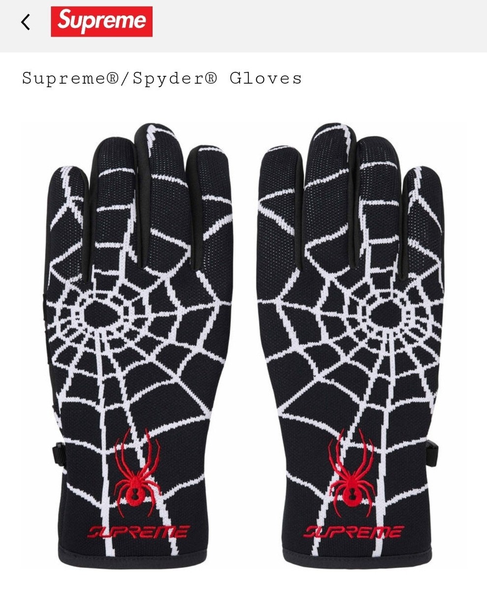 Supreme x Spyder Gloves Jacquard Knit Graphics | Sz MEDIUM
