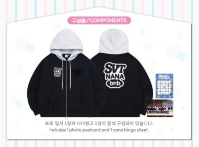 NANA bnb WITH SEVENTEEN Official GOODS MD Zip-Up Hoodie L SIZE NEW
