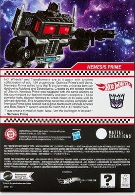 2025 HOT WHEELS TRANSFORMERS RLC EXCLUSIVE TRANSFORMING NEMESIS