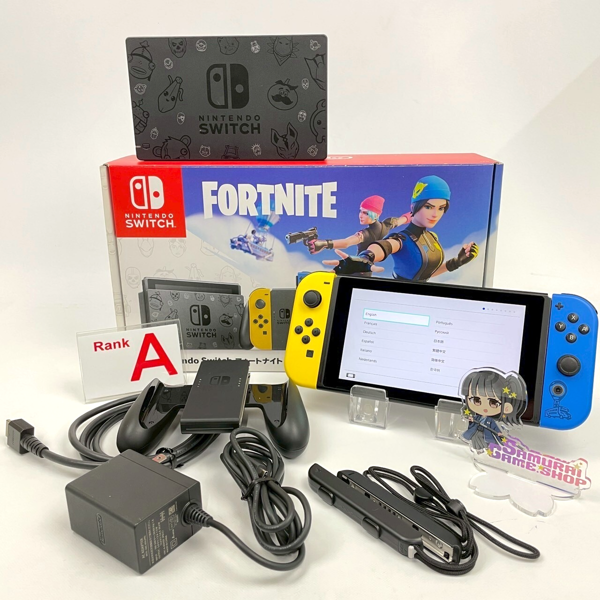 Nintendo Switch Fortnite Wildcat Edition HAC-001(-01) Console No