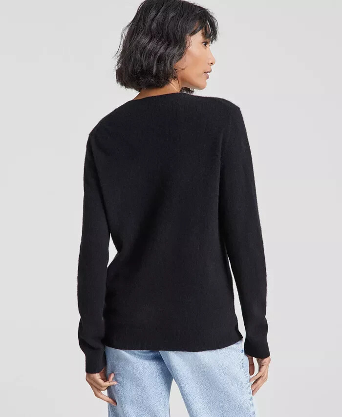 Charter Club] Women's 100% Cashmere V-Neck Sweater - M - New