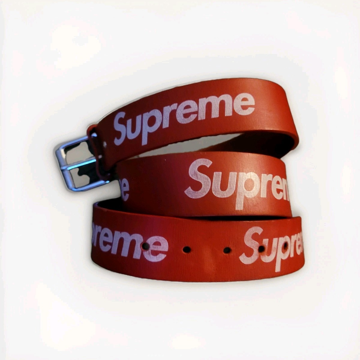 Supreme Red Repeat Belt | eBay