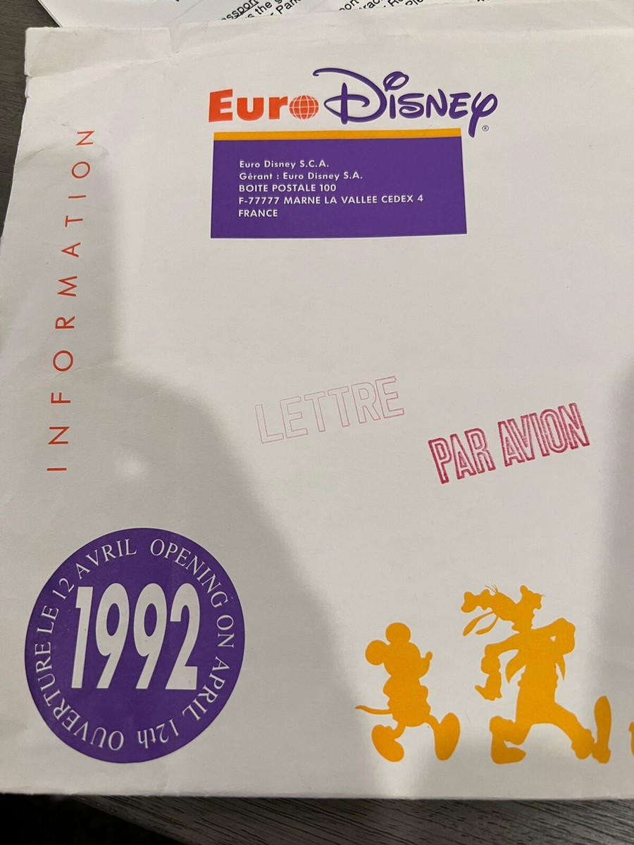 euroDisney Opening April 12, 1992 promotional brochure & Passport