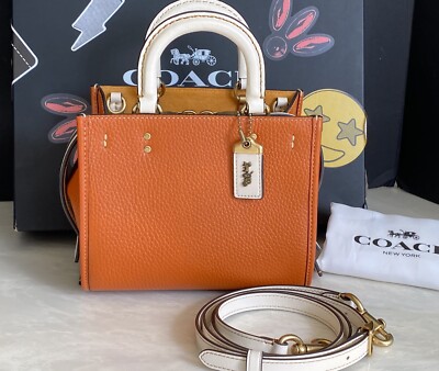 NEW COACH 1941 MTO LIMITED EDITION GINGER/CHALK ROGUE 17 MINI BAG
