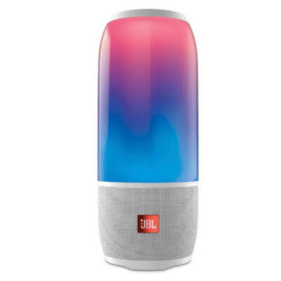 JBL PULSE 3 White Speaker Bluetooth Multicolor LED Portable and