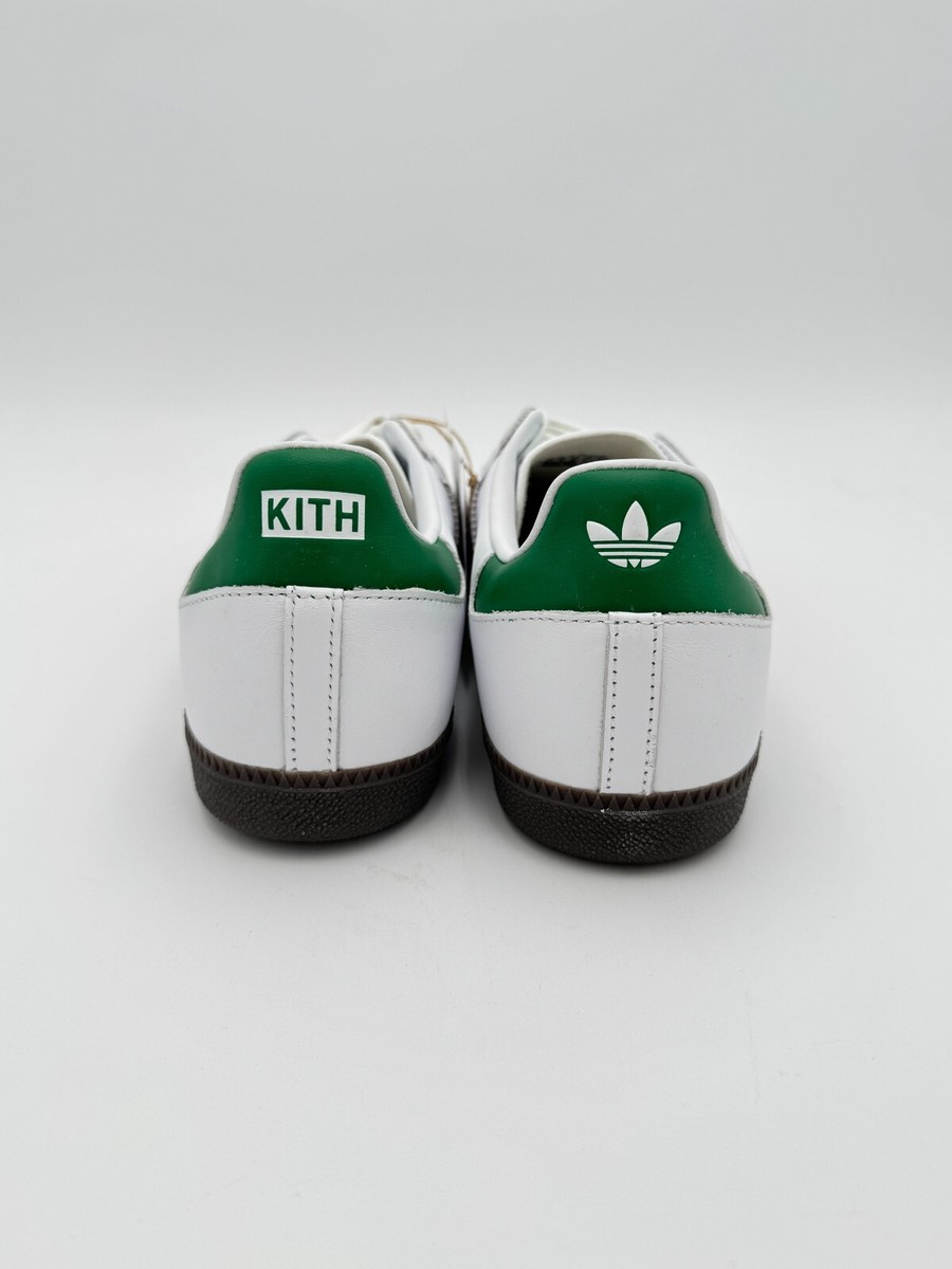 Size 9.5 - Kith x adidas Samba OG - Kith Classics White Green