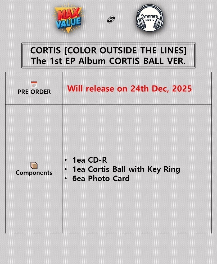 CORTIS [COLOR OUTSIDE THE LINES] 1st EP Album BALL Ver/CD+Key Ring