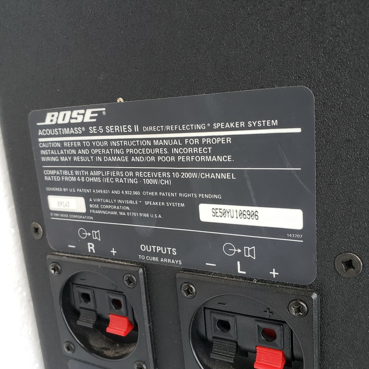 Bose Acoustimass 5 Series II Direct Reflecting Speaker System