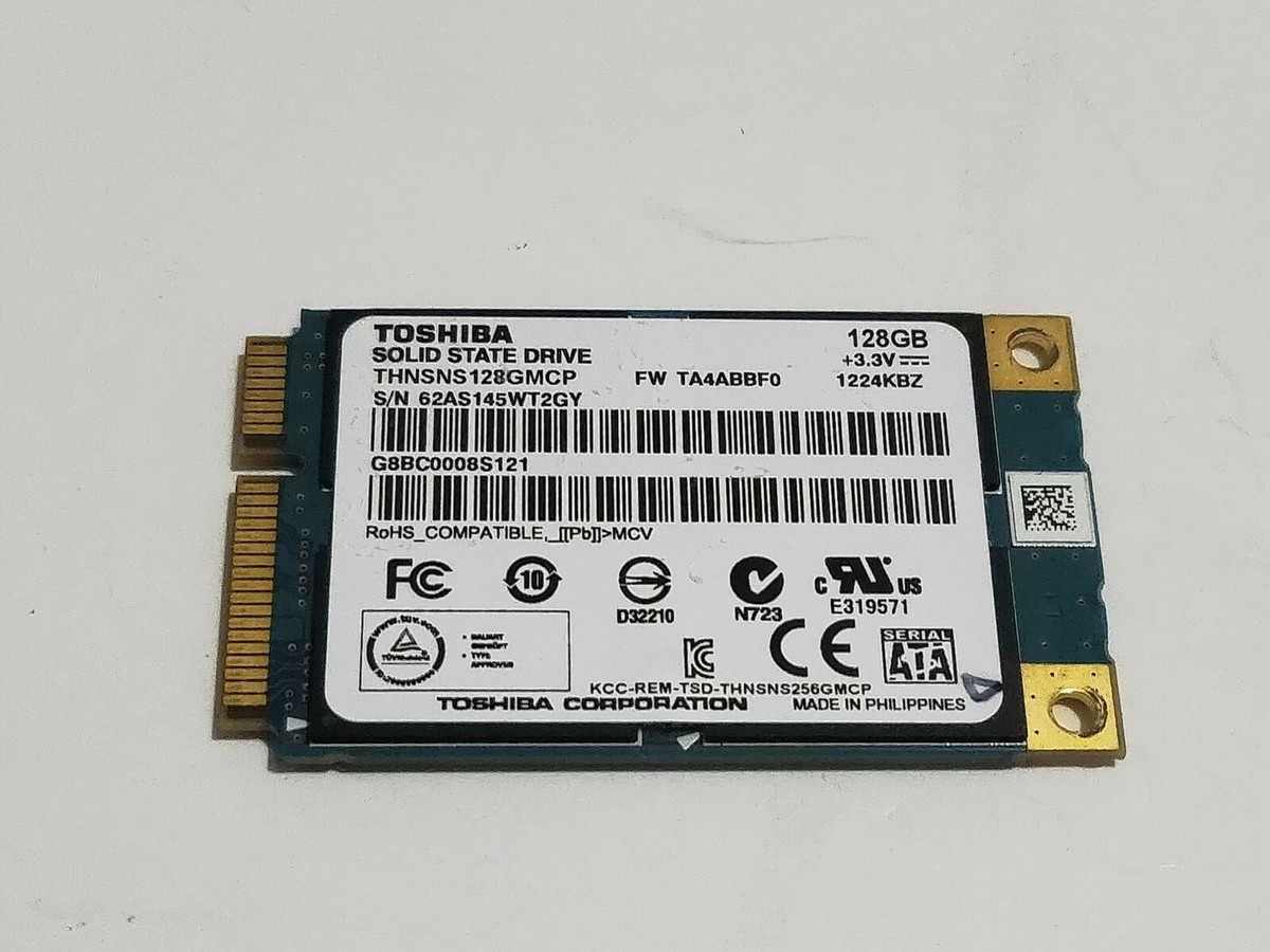 Toshiba 128GB mSATA THNSNS128GMCP Solid State Hard Drive SSD | eBay