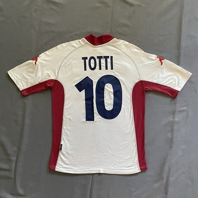 Vtg 2001-02 Kappa Francesco Totti AS Roma Soccer Jersey Mens Small