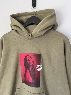 Supreme Kate Moss Hoodie - Size Large - Light Olive - Made in