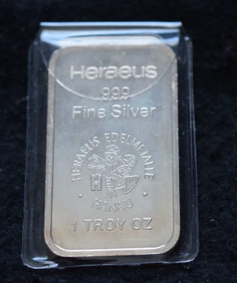 Heraeus Silver Bullion 1 oz Precious Metal Content per Unit for