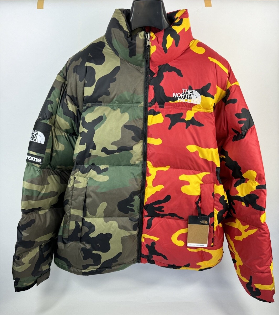 SUPREME X THE NORTH FACE - ZIO SPLIT CAMO PUFFER JACKET SIZE: L | eBay