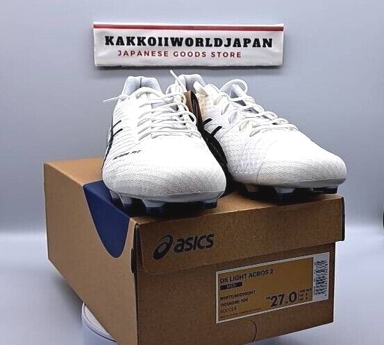 ASICS Soccer Cleats Shoes DS LIGHT ACROS 2 White/Midnight 1101A046