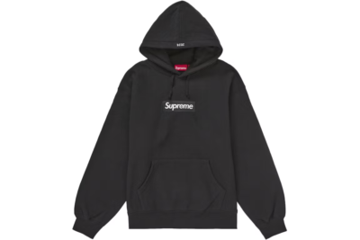 $168 Supreme Box Logo Hooded Sweatshirt Sweatshirt (FW24) | Black