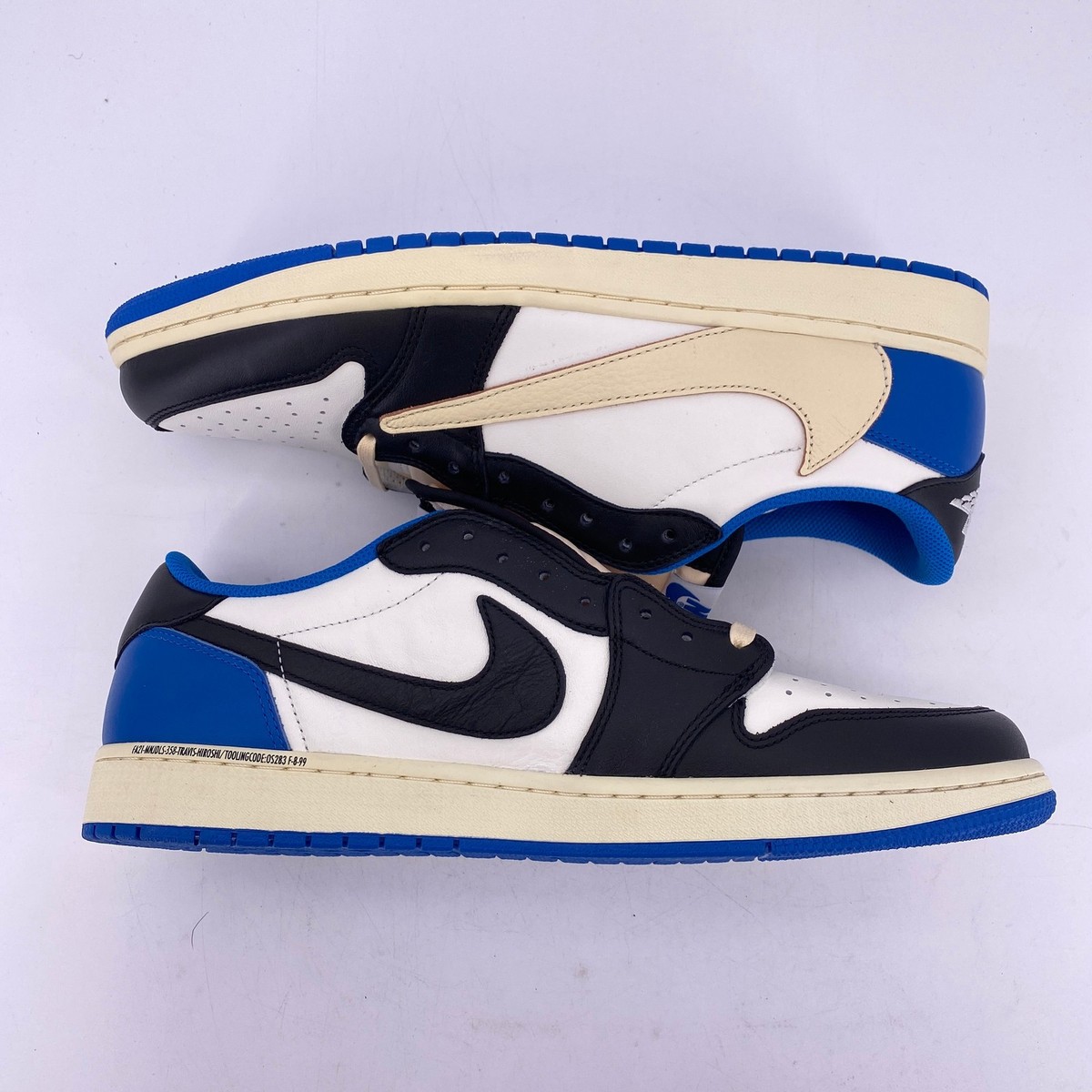 Size 13 - Jordan 1 Retro x Fragment Design x Travis Scott Low Blue