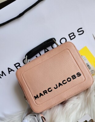 Marc Jacobs The Box 20 Bag Leather Double Zip Crossbody Satchel