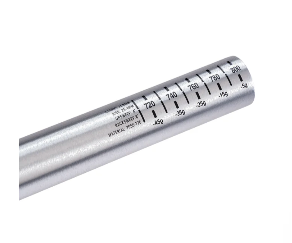 ProTaper A25 35mm Handlebar - 810mm - 25mm Rise Silver Aluminum