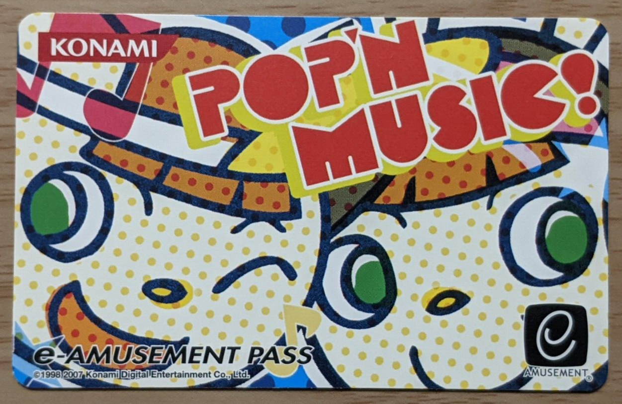 SHIPS FROM USA NEW Konami e-AMUSEMENT PASS Card Pop'n Music arcade