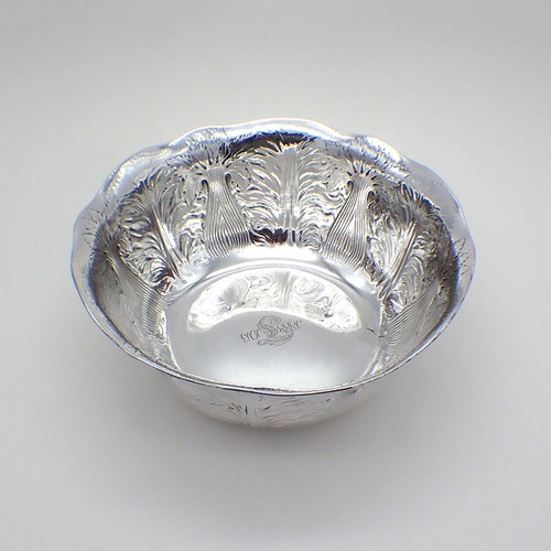 Tiffany Cabbage Leaf Design Bowl Sterling Silver Mono 1888 T 1913