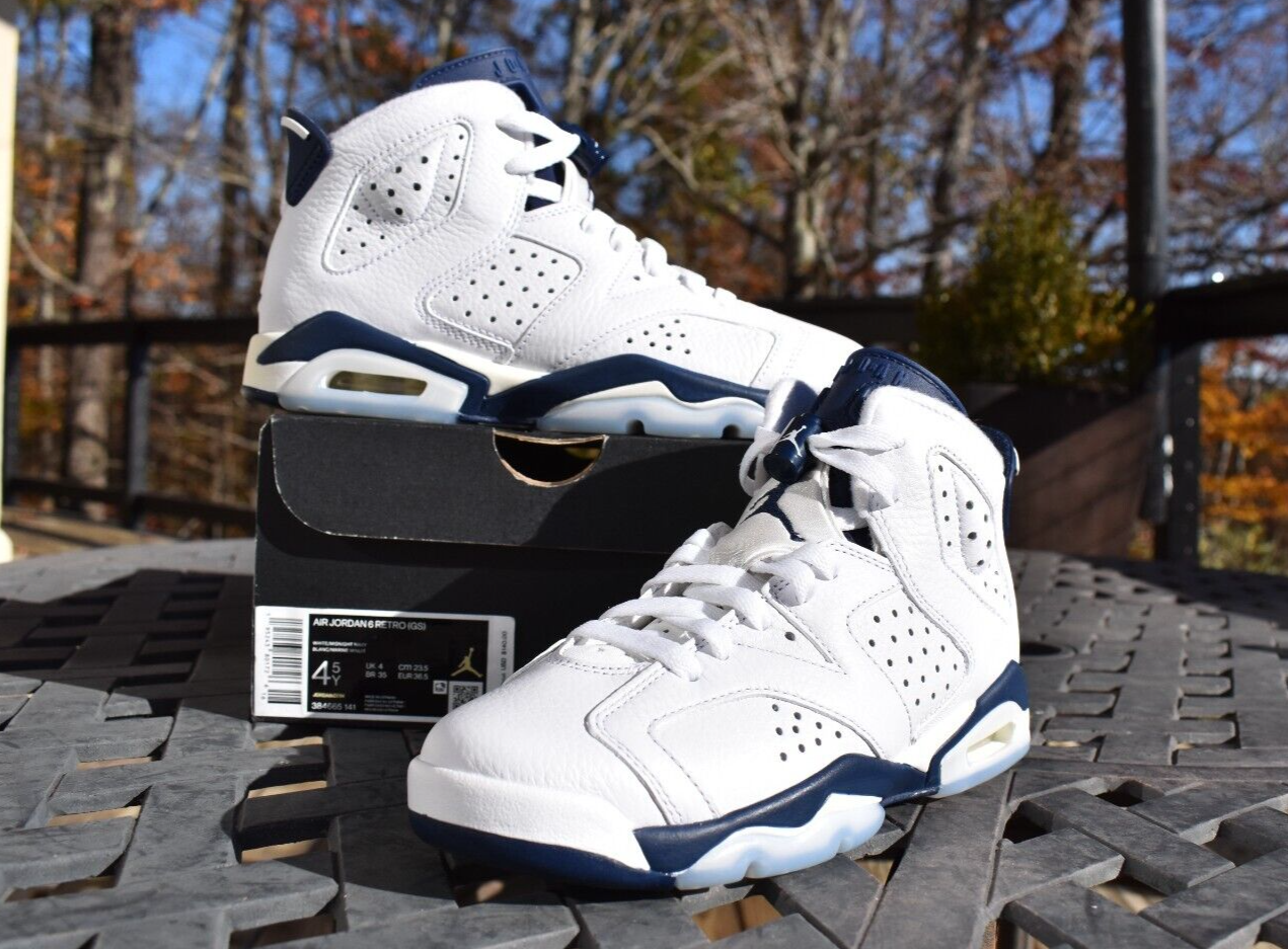 Nike Air Jordan 6 Retro GS 'Midnight Navy' 2022 384665-141 Youth