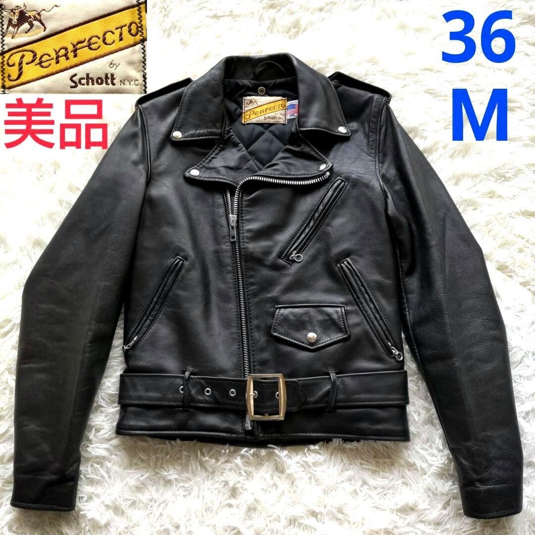 Schott Perfecto Double Leather Riders Jacket Size 36 Made in USA