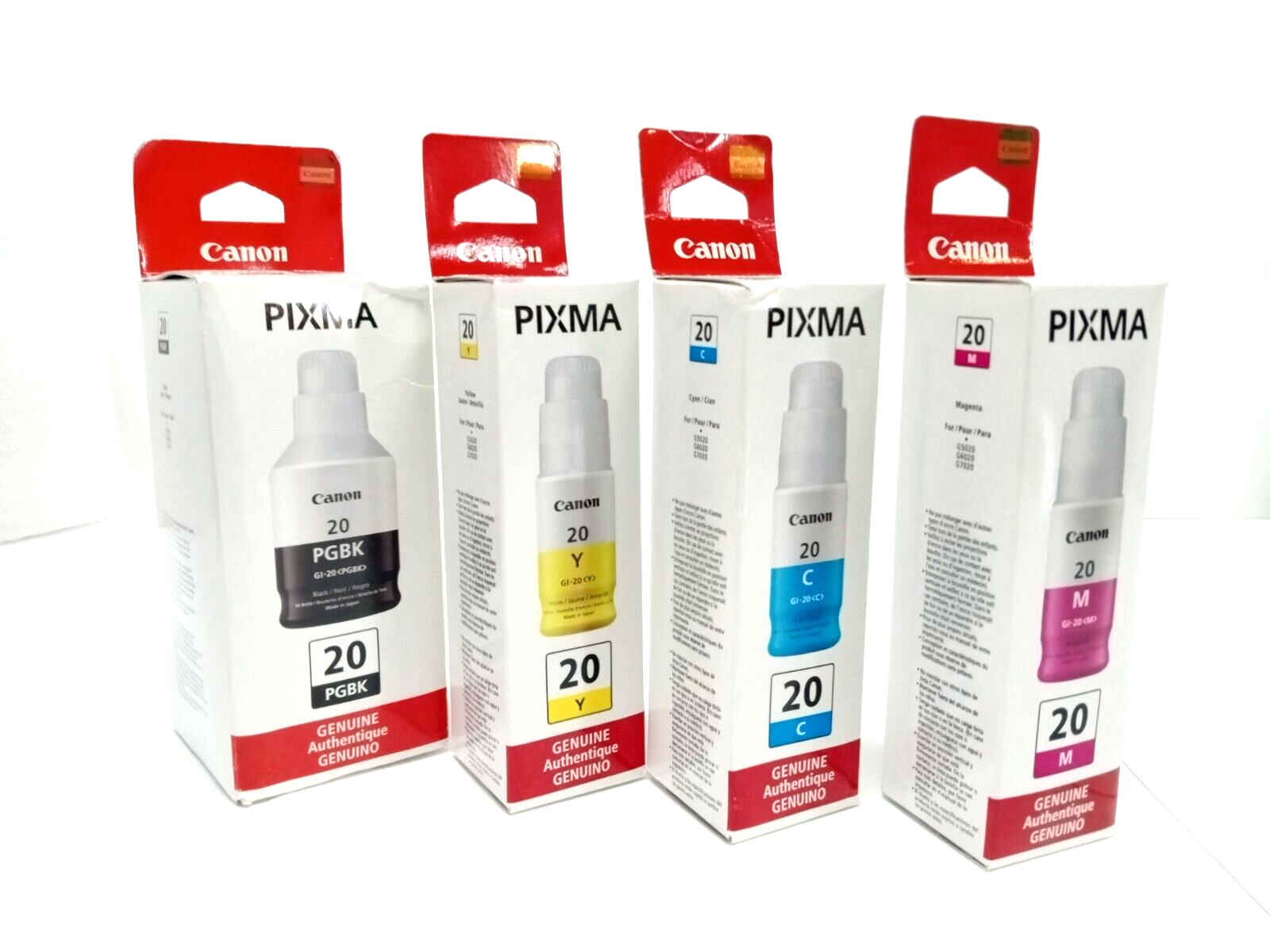 Genuine Canon Pixma GI-20 Ink Set CMYB For G5020 G6020 G7020