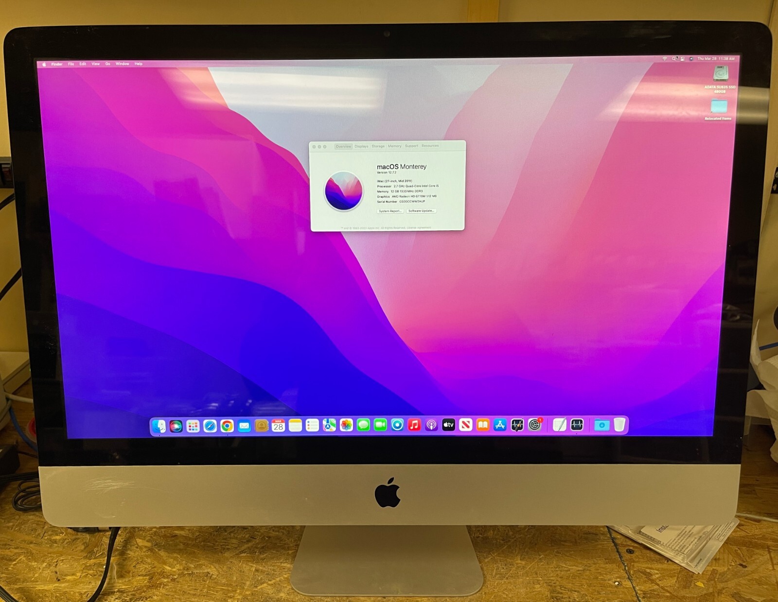 Apple iMac 27-inch September 2011 2.7GHz Quad-Core Intel Core i5