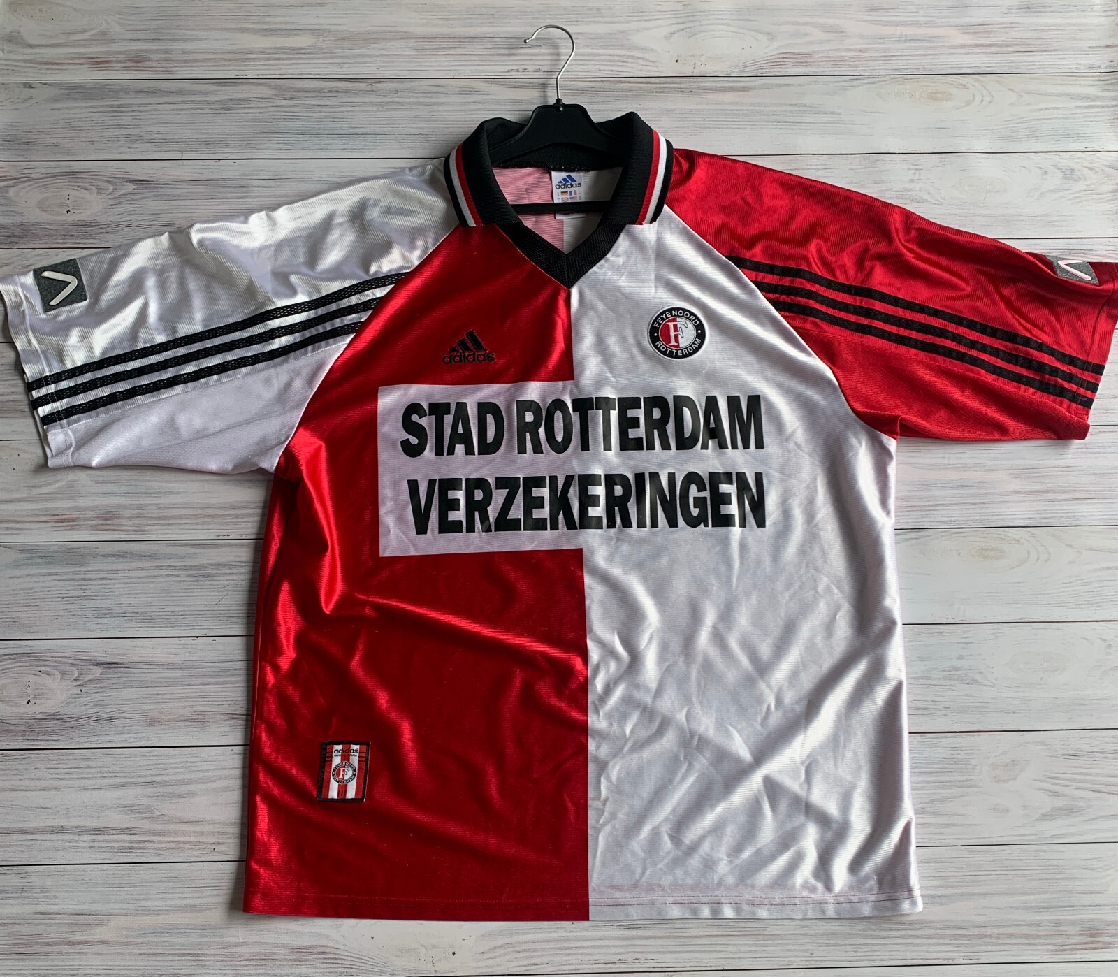 Feyenoord Rotterdam 1998 - 1999 Home football shirt jersey Adidas