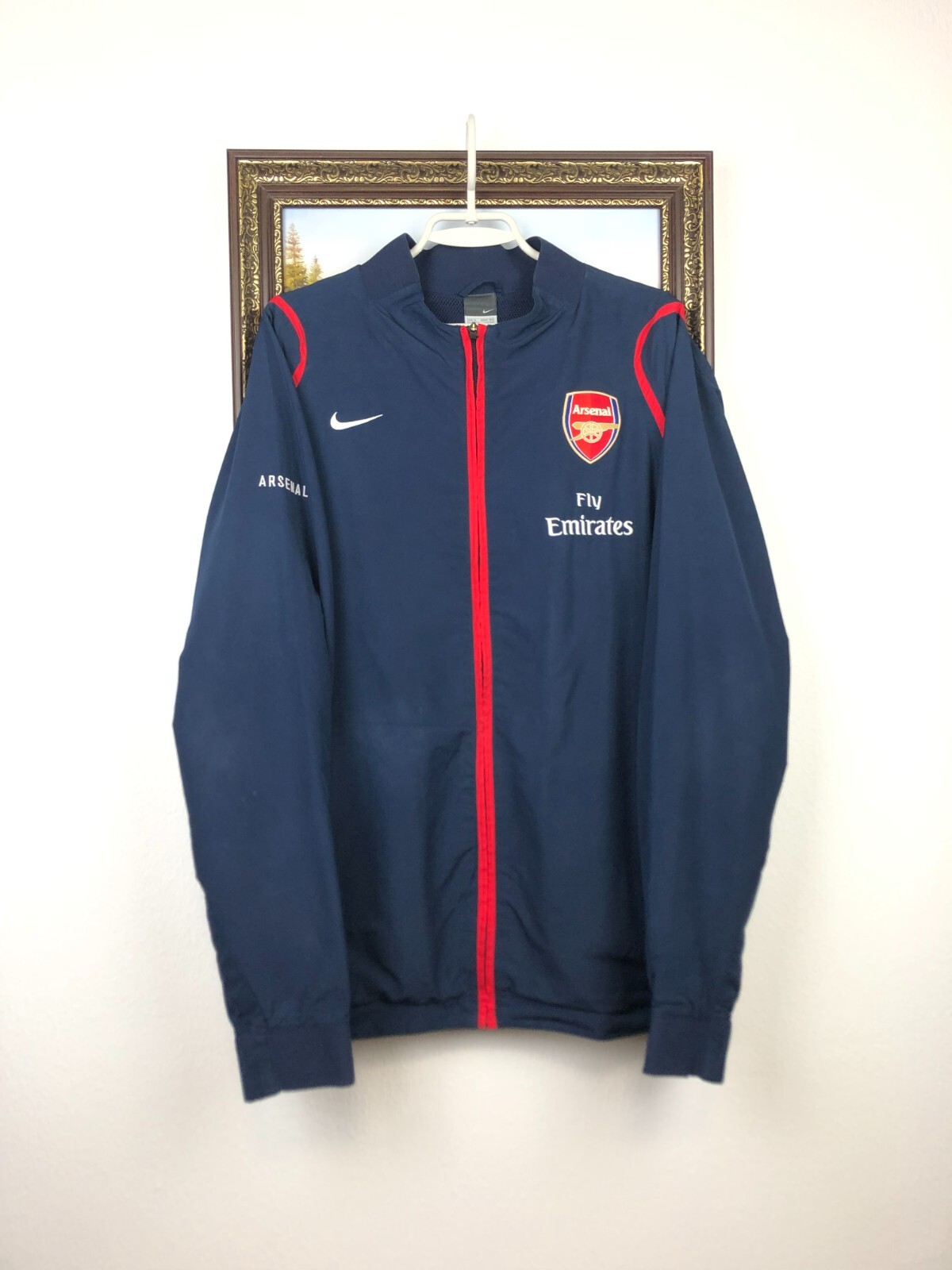 Vintage Nike Arsenal Football Jacket Soccer Track Top Mens Gunners