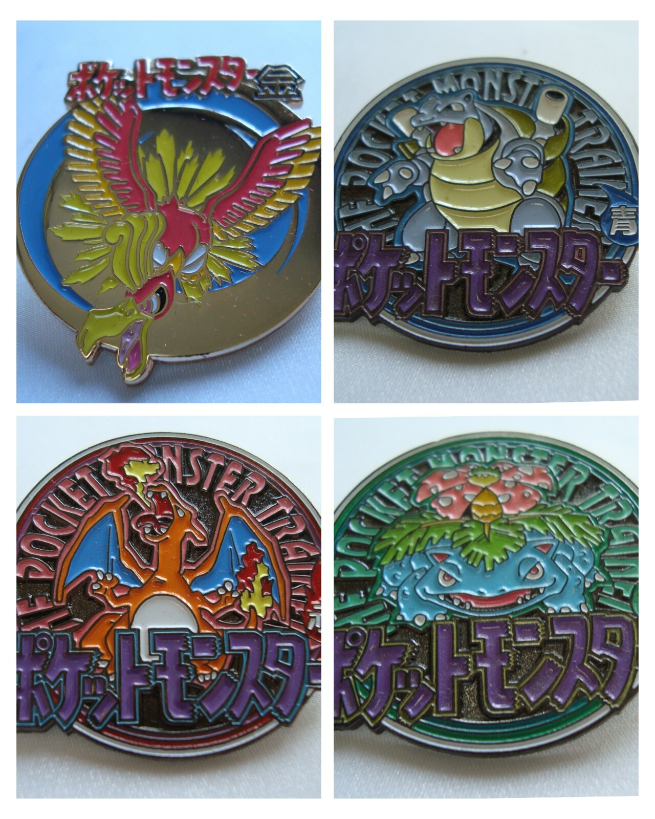 Pokemon 2000 Millennium Metal Pin Badge Blastoise Lugia Pikachu